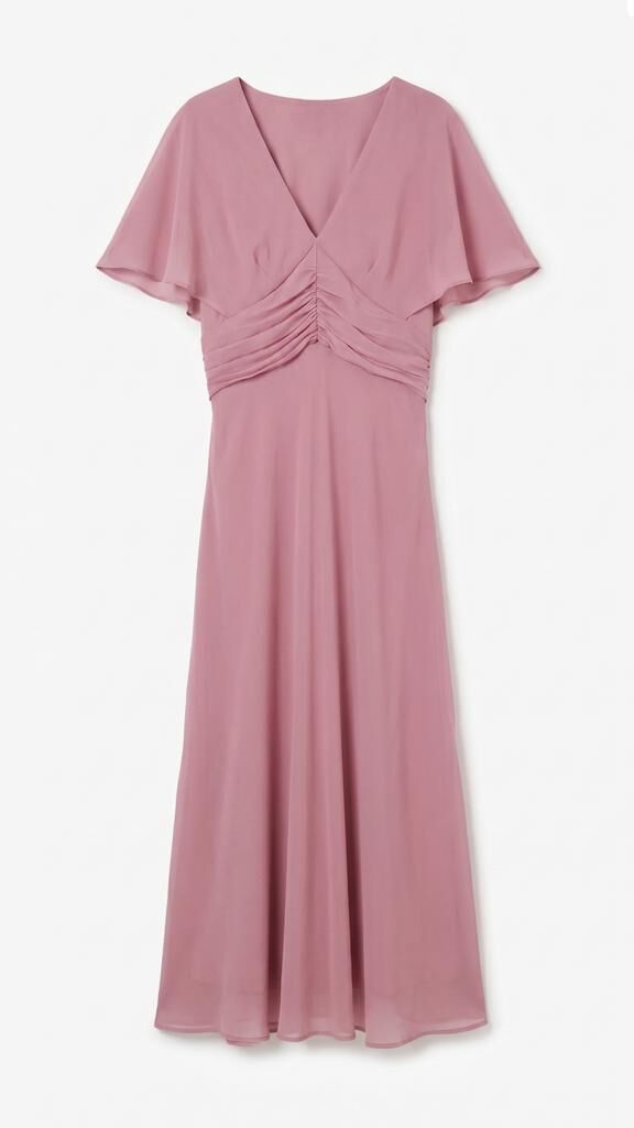 Cortefiel Vestido fluido Rosa