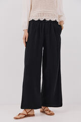 Cortefiel Pantal&oacute;n fluido holgado Negro