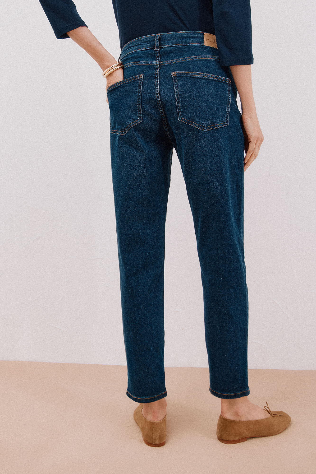 Cortefiel Jeans mom Azul