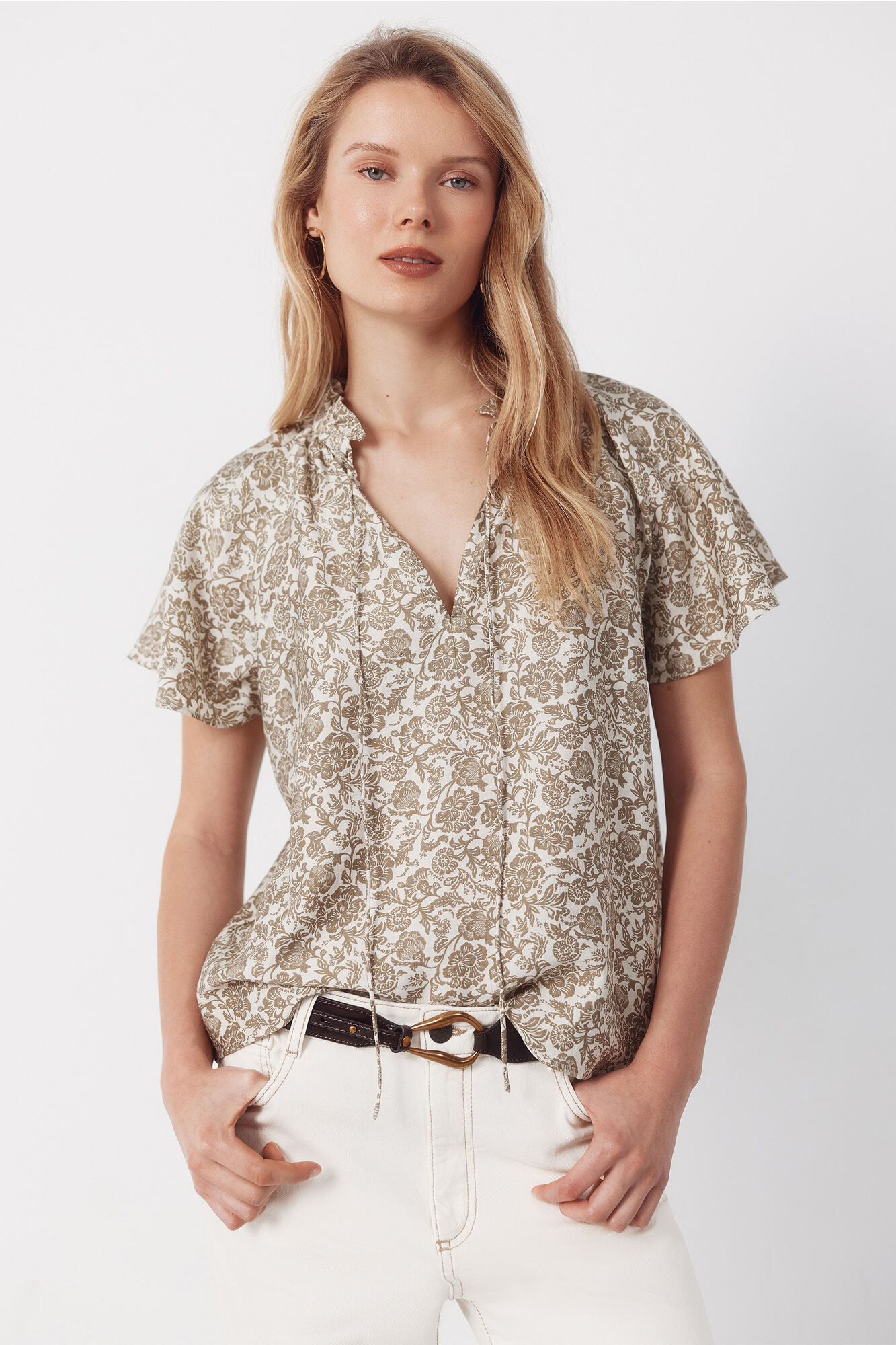 Cortefiel Blusa manga rangl&aacute;n