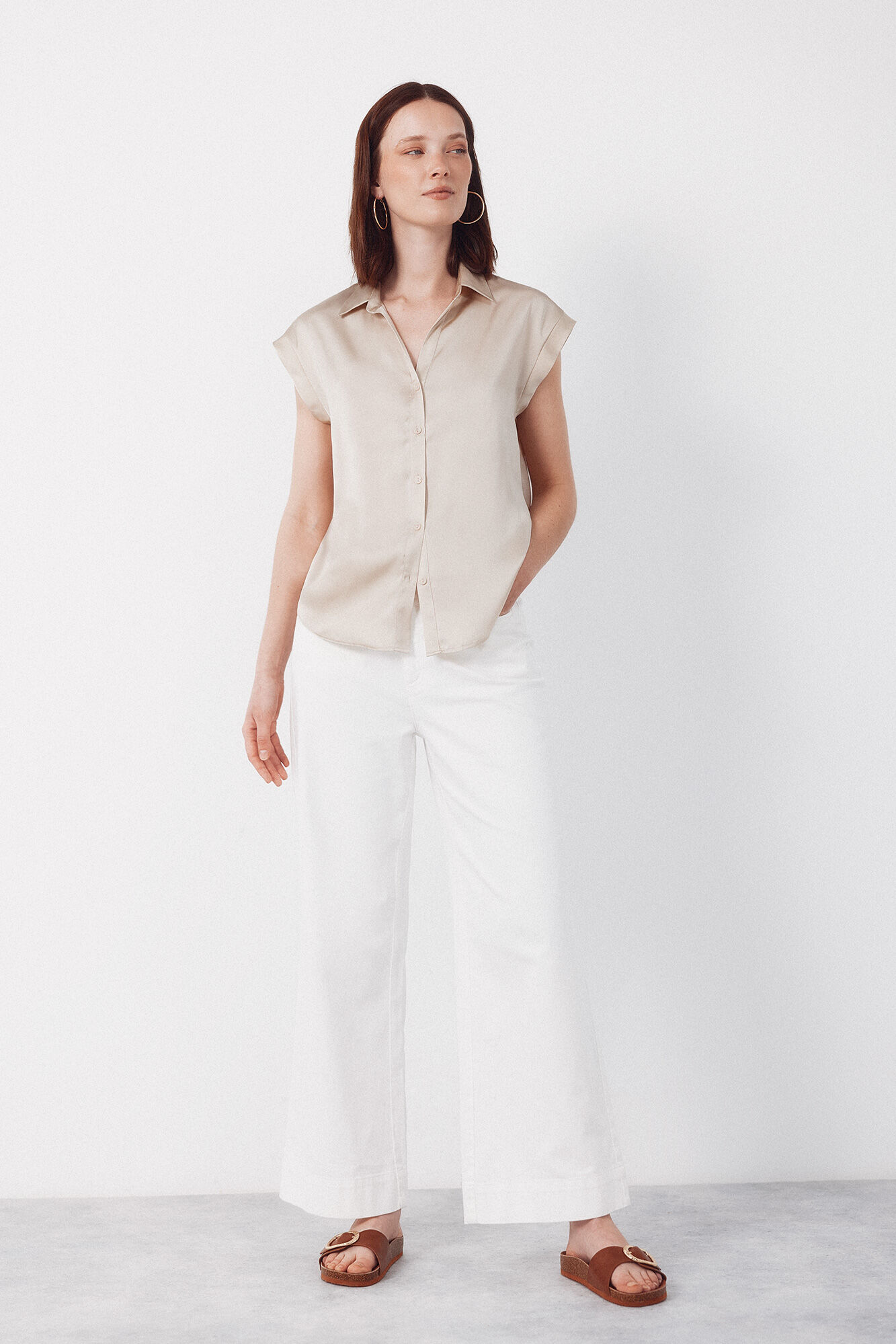 Cortefiel Camisa satinada