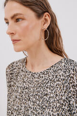 Cortefiel Blusa plisada Estampado blanco