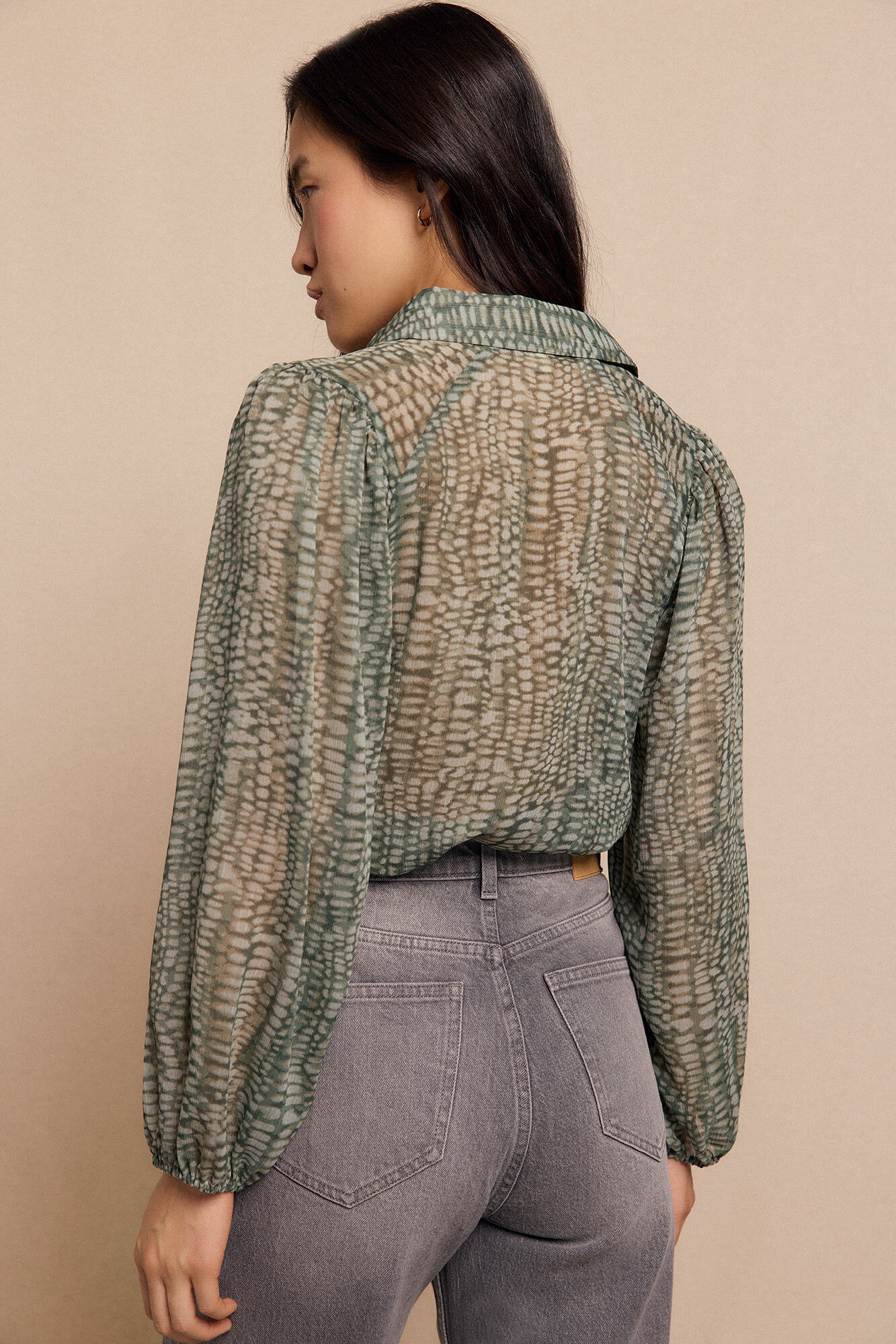 Slowlove Camisa estampada Estampado verde