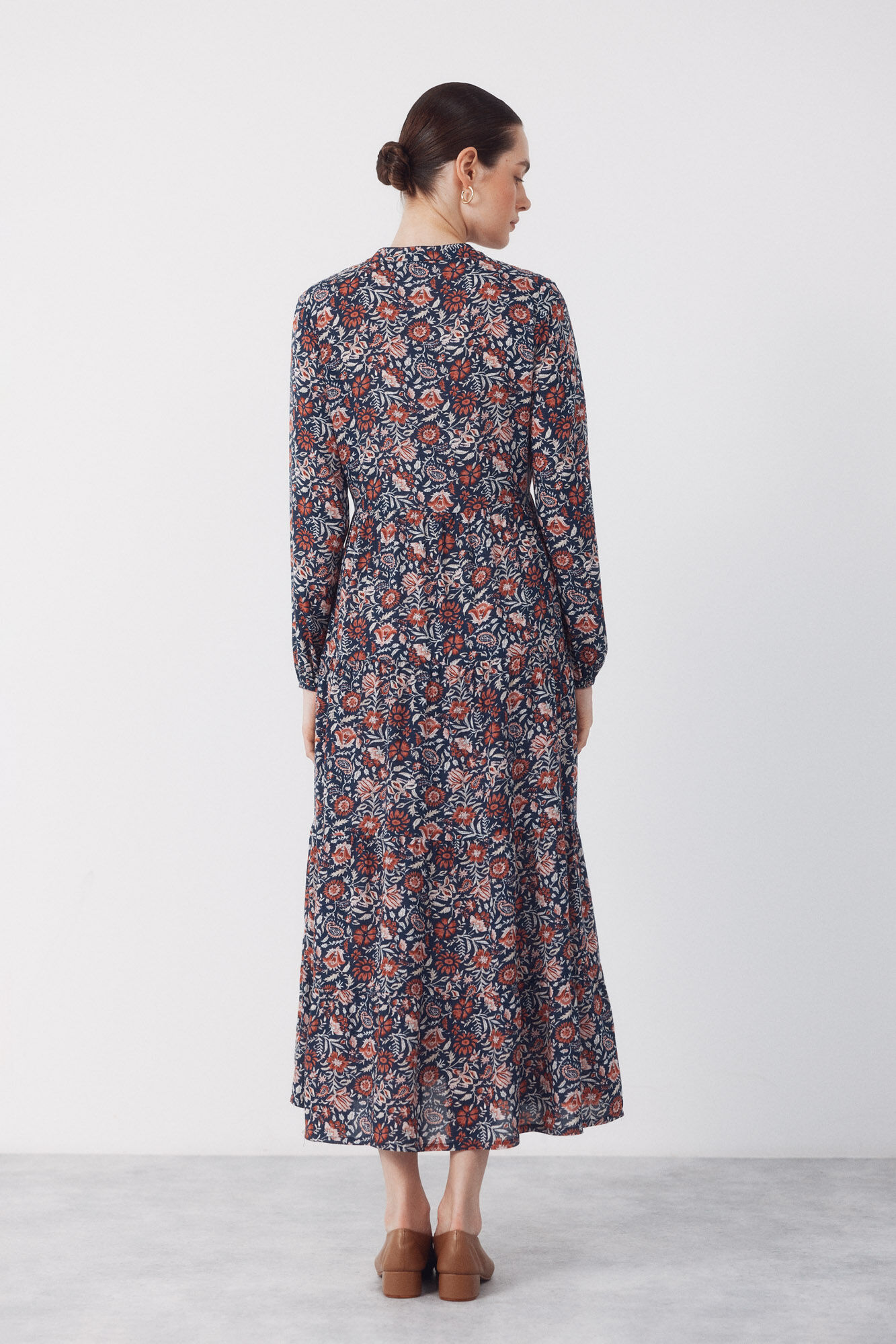 Cortefiel Vestido fluido estampado