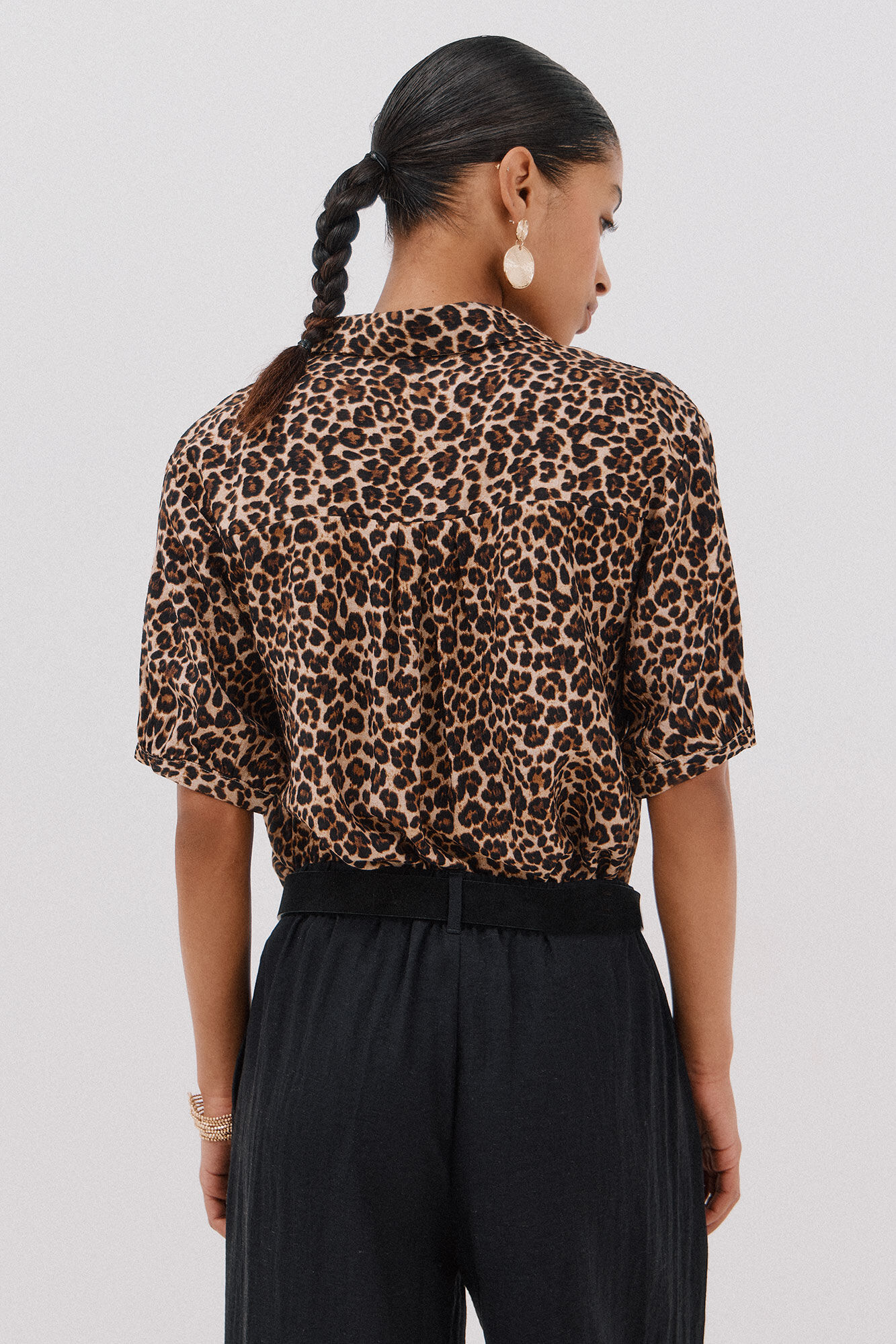 Cortefiel Camisa estampado animal Multicolor