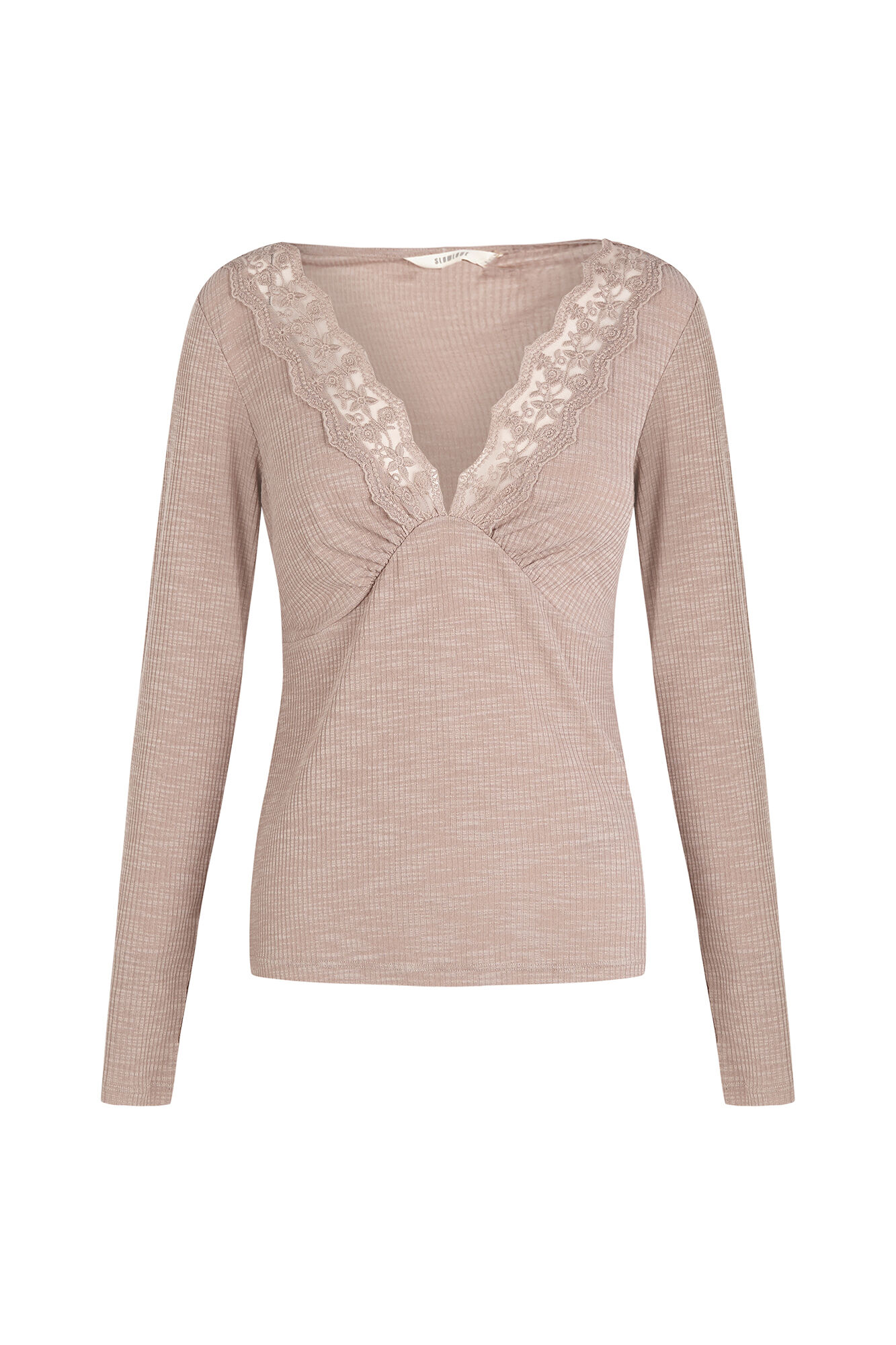 Slowlove Top estrucutura detalle blonda Marr&oacute;n