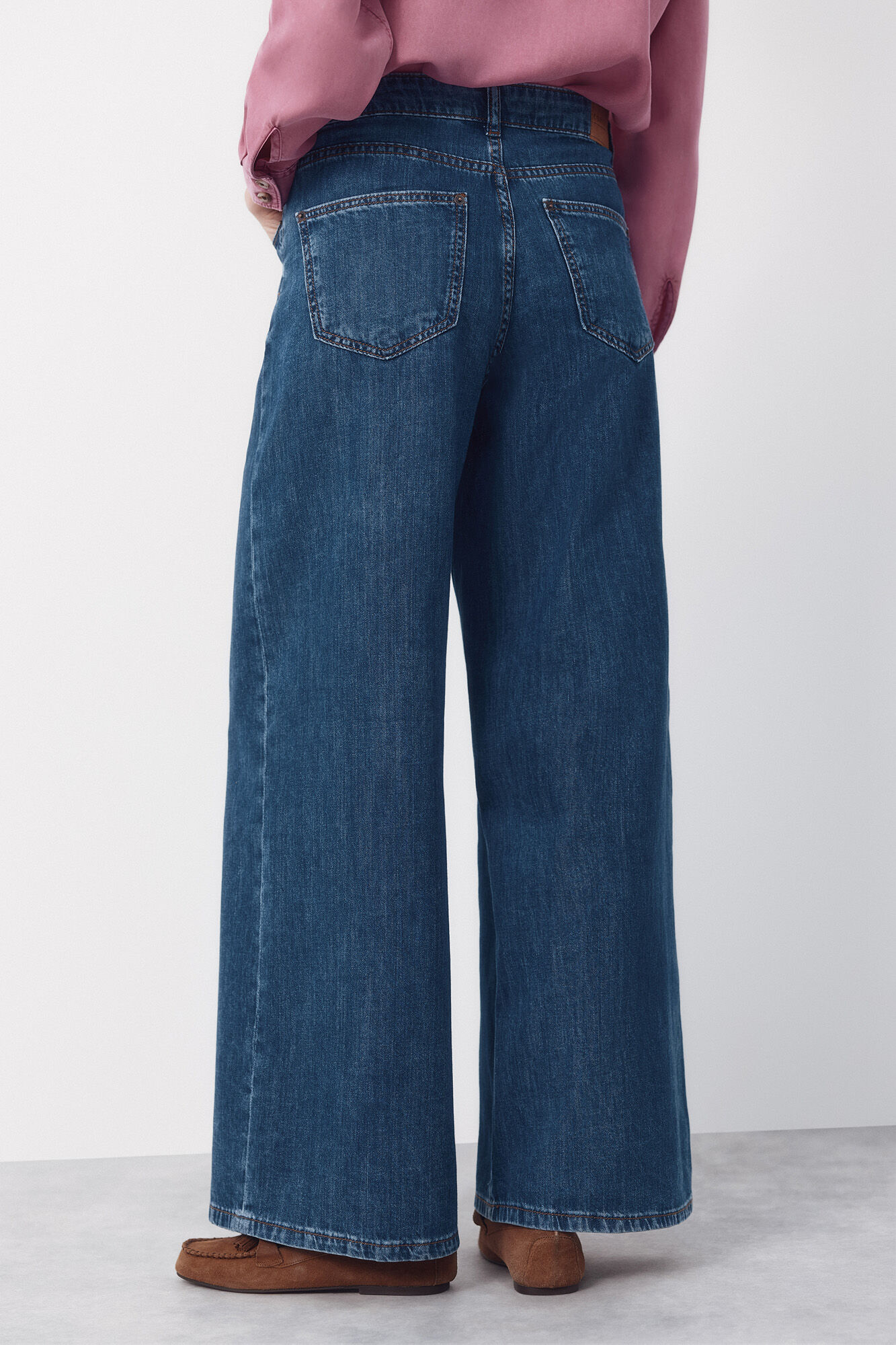 Cortefiel Jeans palazzo largos Azul