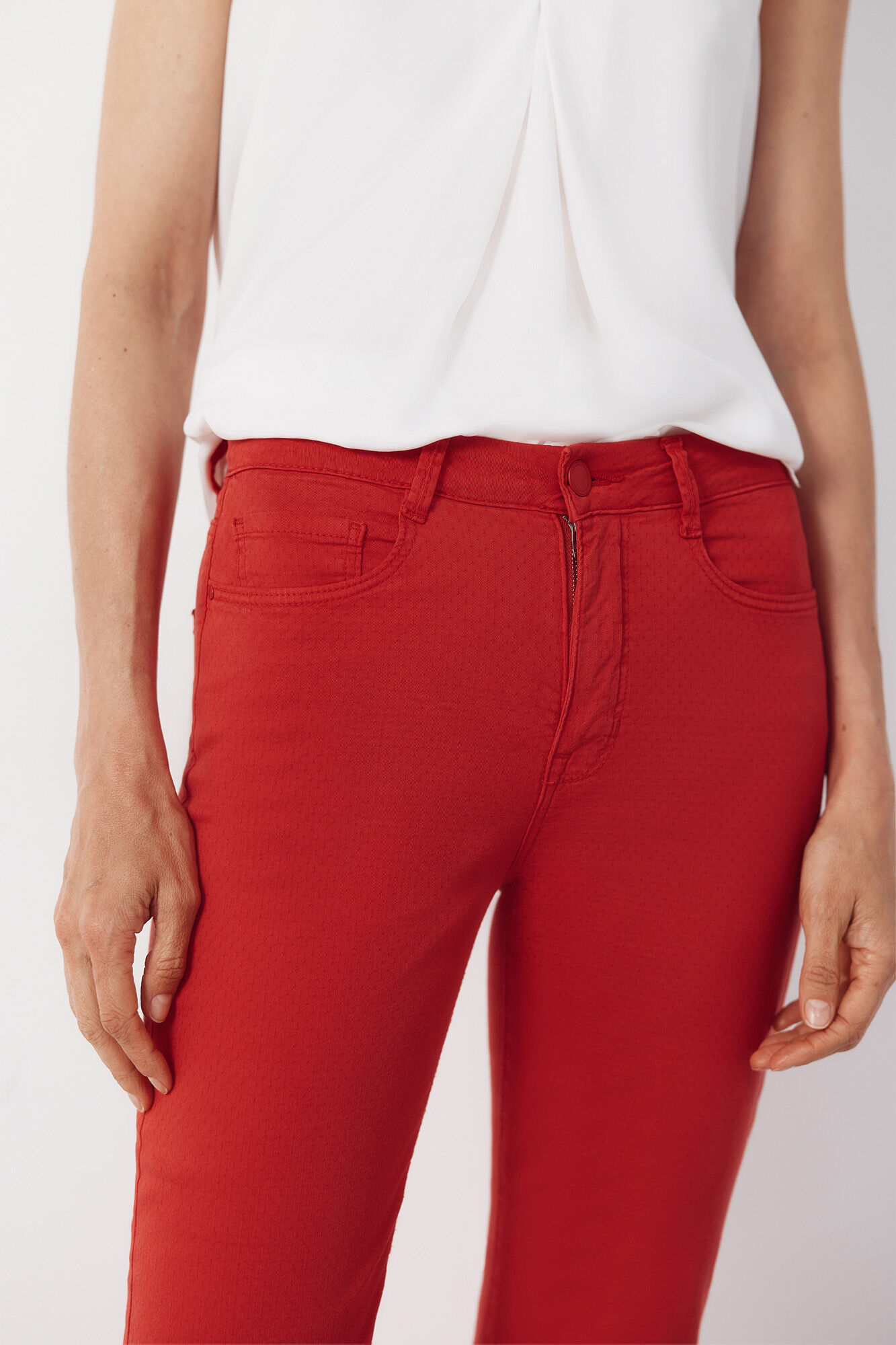 Cortefiel Jeans sensational jacquard Rojo