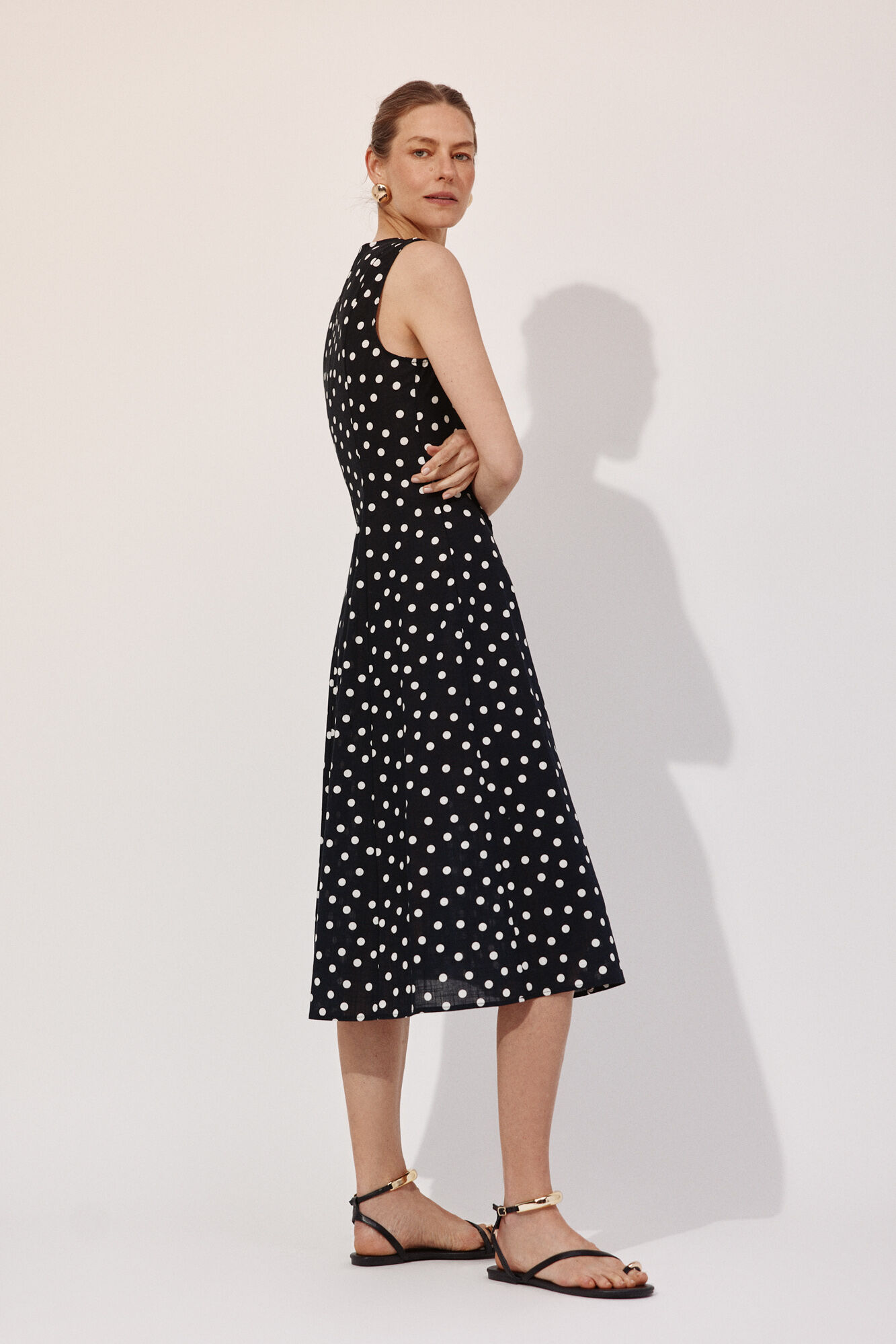 Cortefiel Vestido estampado con vuelo