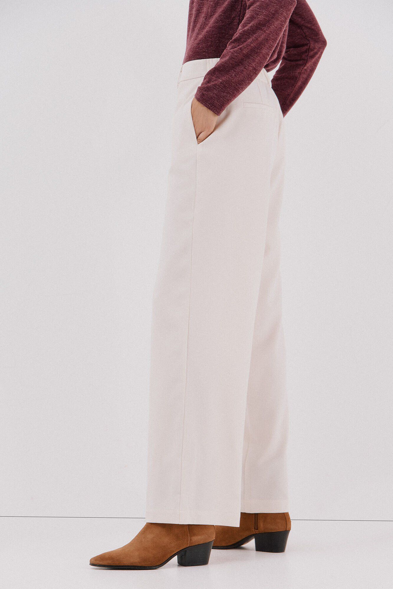 Cortefiel Pantal&oacute;n de mujer Blanco