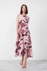 Cortefiel Vestido con nudo lateral Multicolor