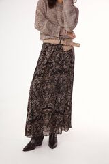 Slowlove Falda estampada con el&aacute;stico Multicolor