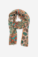 Cortefiel Pareo &eacute;tnico Estampado naranja