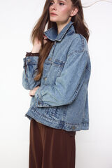 Slowlove Chamarra de mezclilla trucker Azul