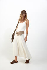 Slowlove Vestido tirantes estructura Marfil