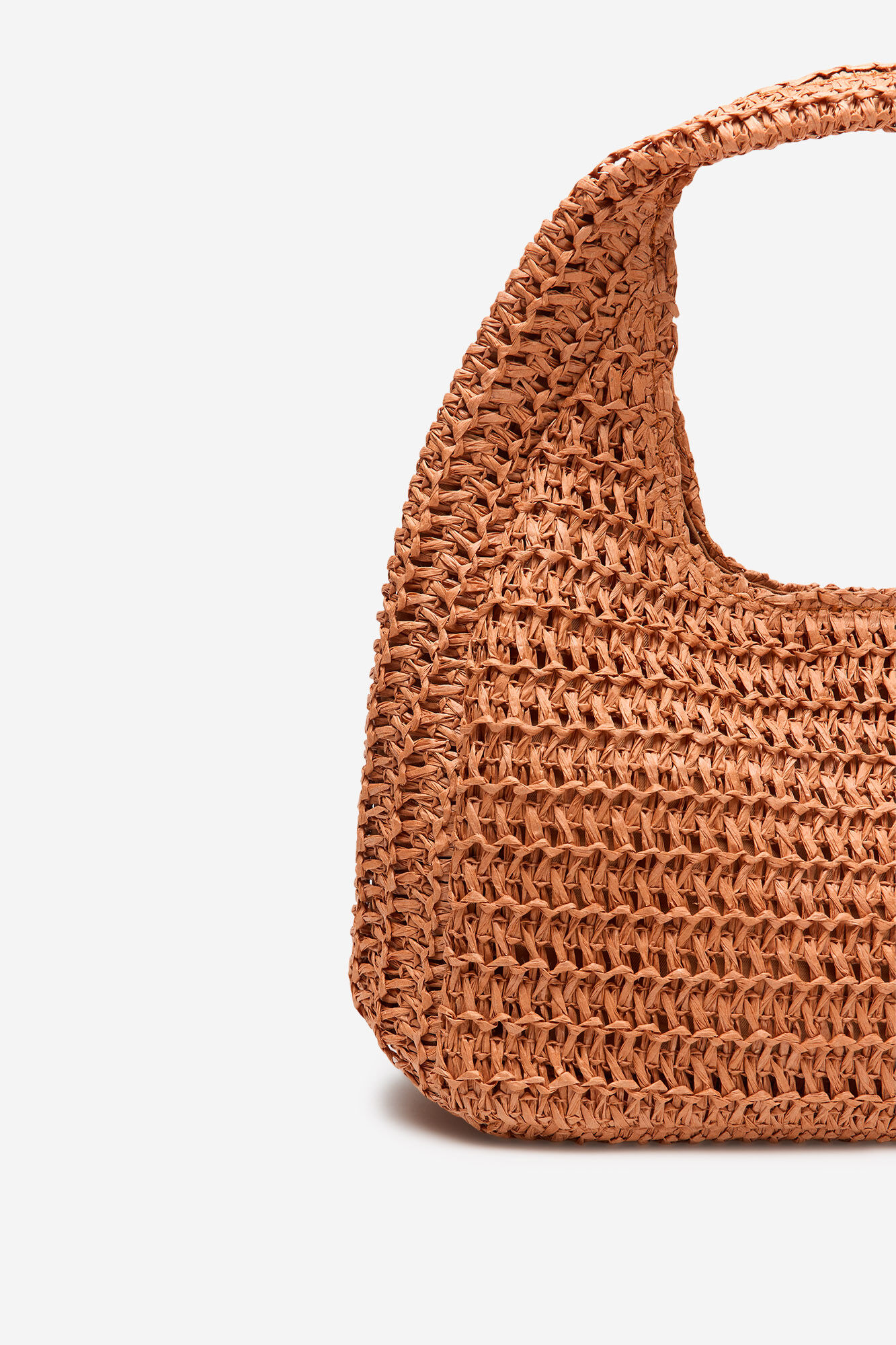 Cortefiel Bolsa hobo trenzada Naranja