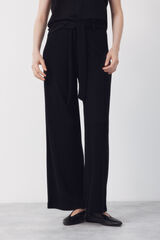 Cortefiel Pantal&oacute;n de punto r&uacute;stico Negro