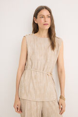 Cortefiel Top jacquard con hebilla Arena
