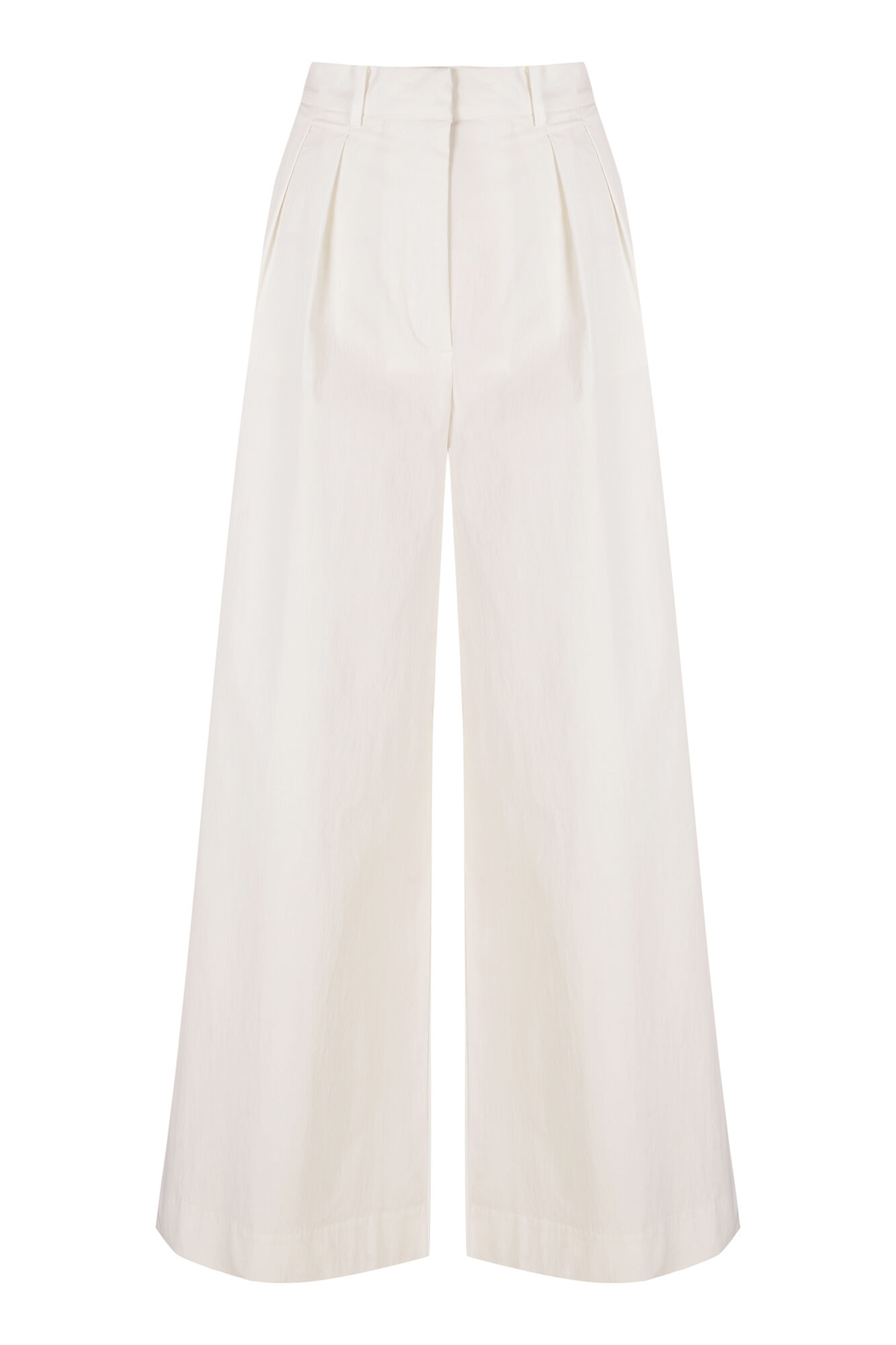 Cortefiel Pantal&oacute;n pinza de algod&oacute;n Marfil