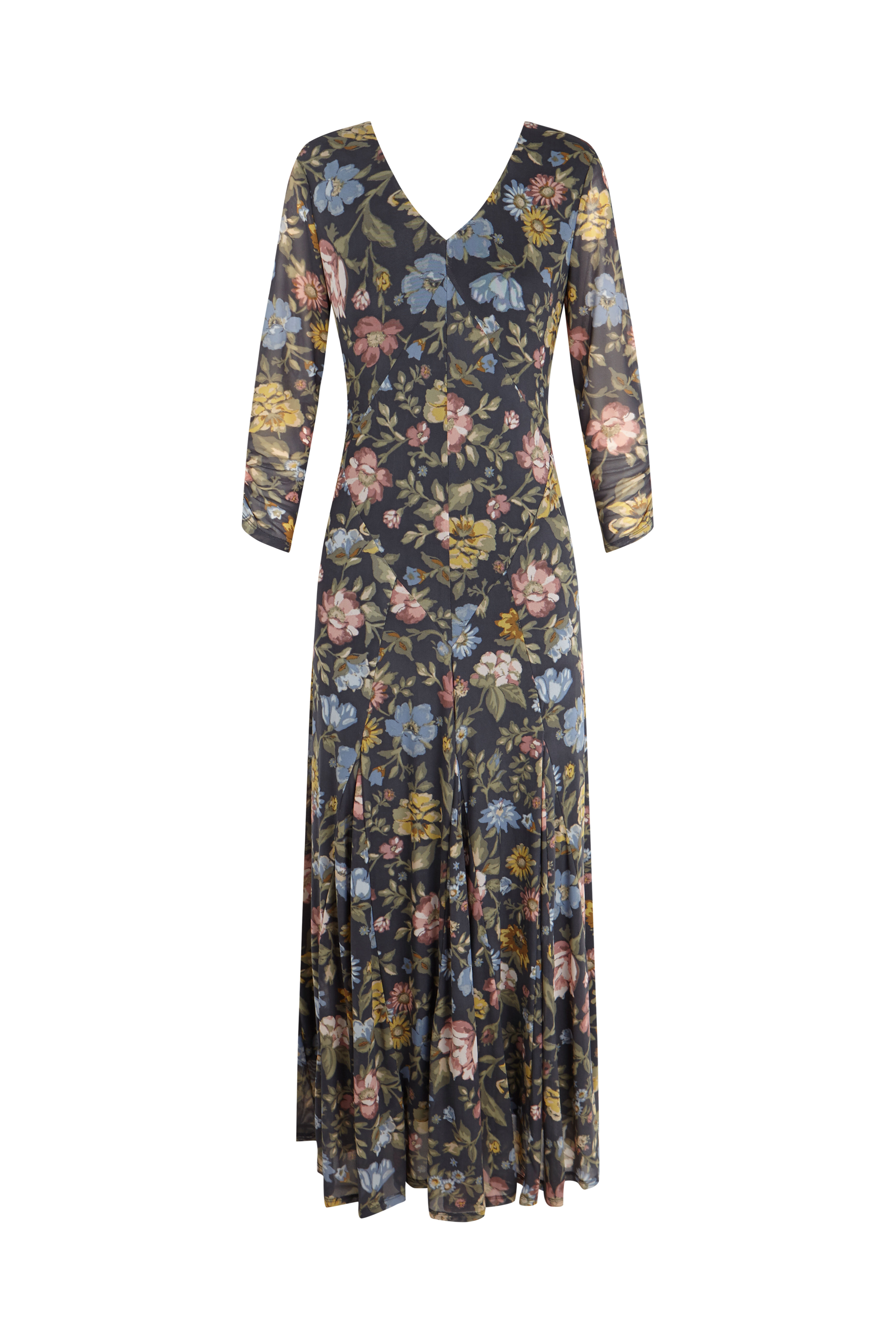 Slowlove Vestido estampado con vuelo Multicolor