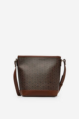 Cortefiel Bucket monogram Estampado marr&oacute;n