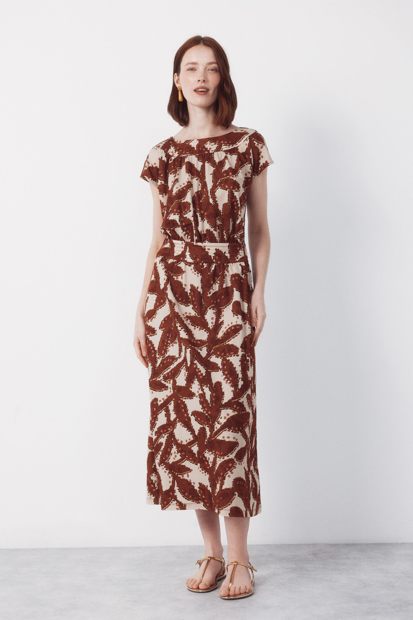 Cortefiel Vestido de piqu&eacute; estampado