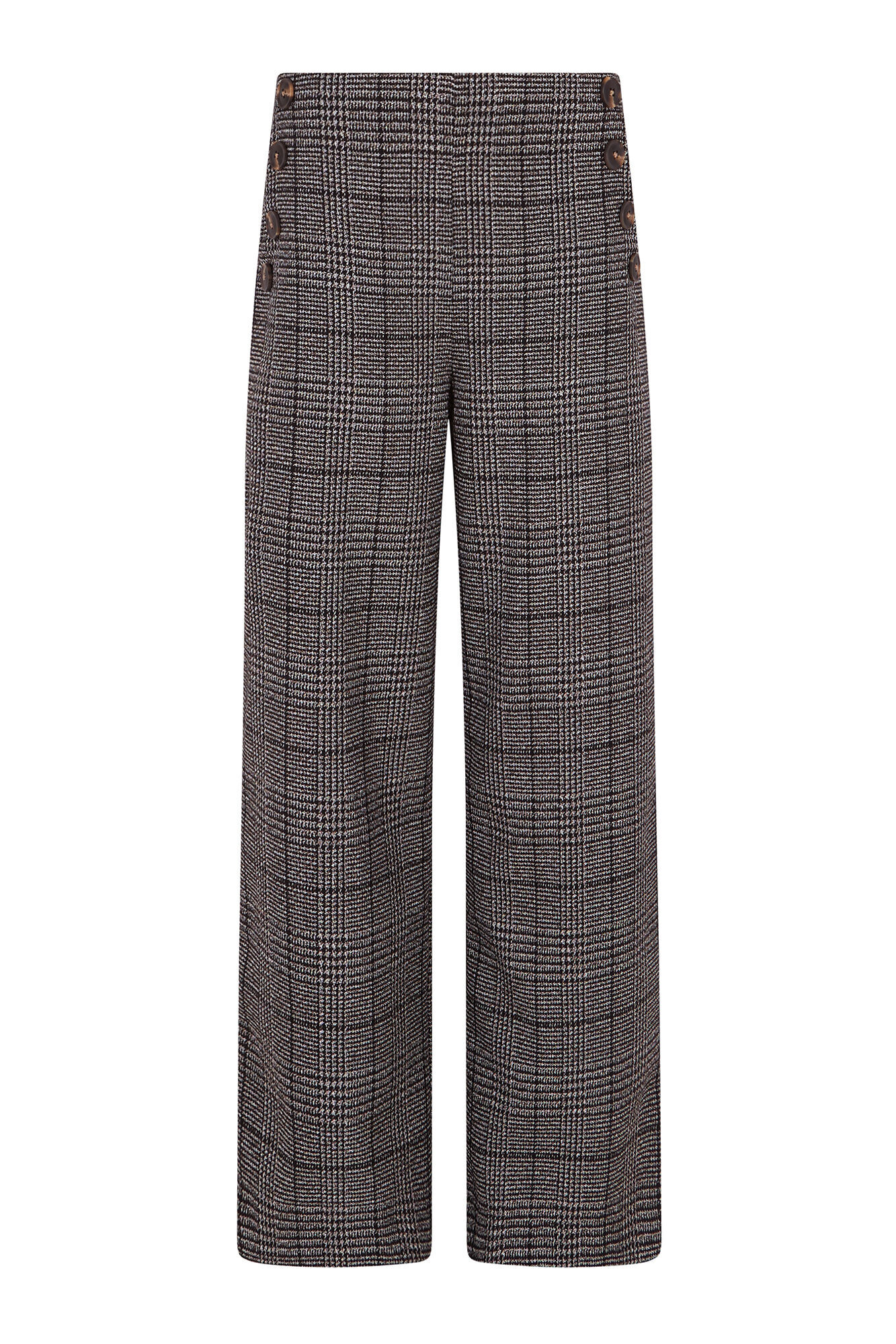 Cortefiel Pantal&oacute;n crop ancho para mujer Estampado gris