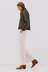 Cortefiel Anorak acolchado botones Kaki