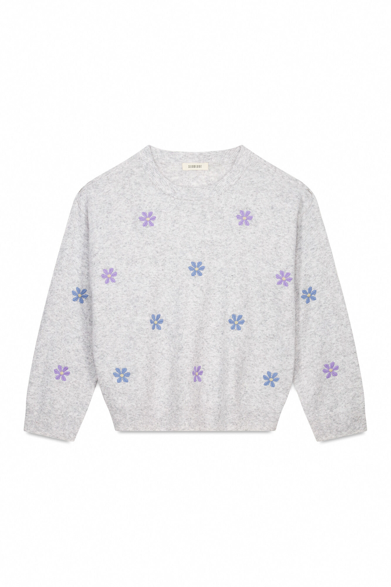 Slowlove Su&eacute;ter bordado Gris