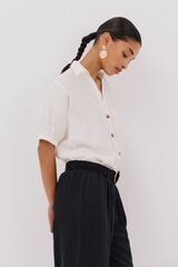 Cortefiel Camisa estampado animal Blanco