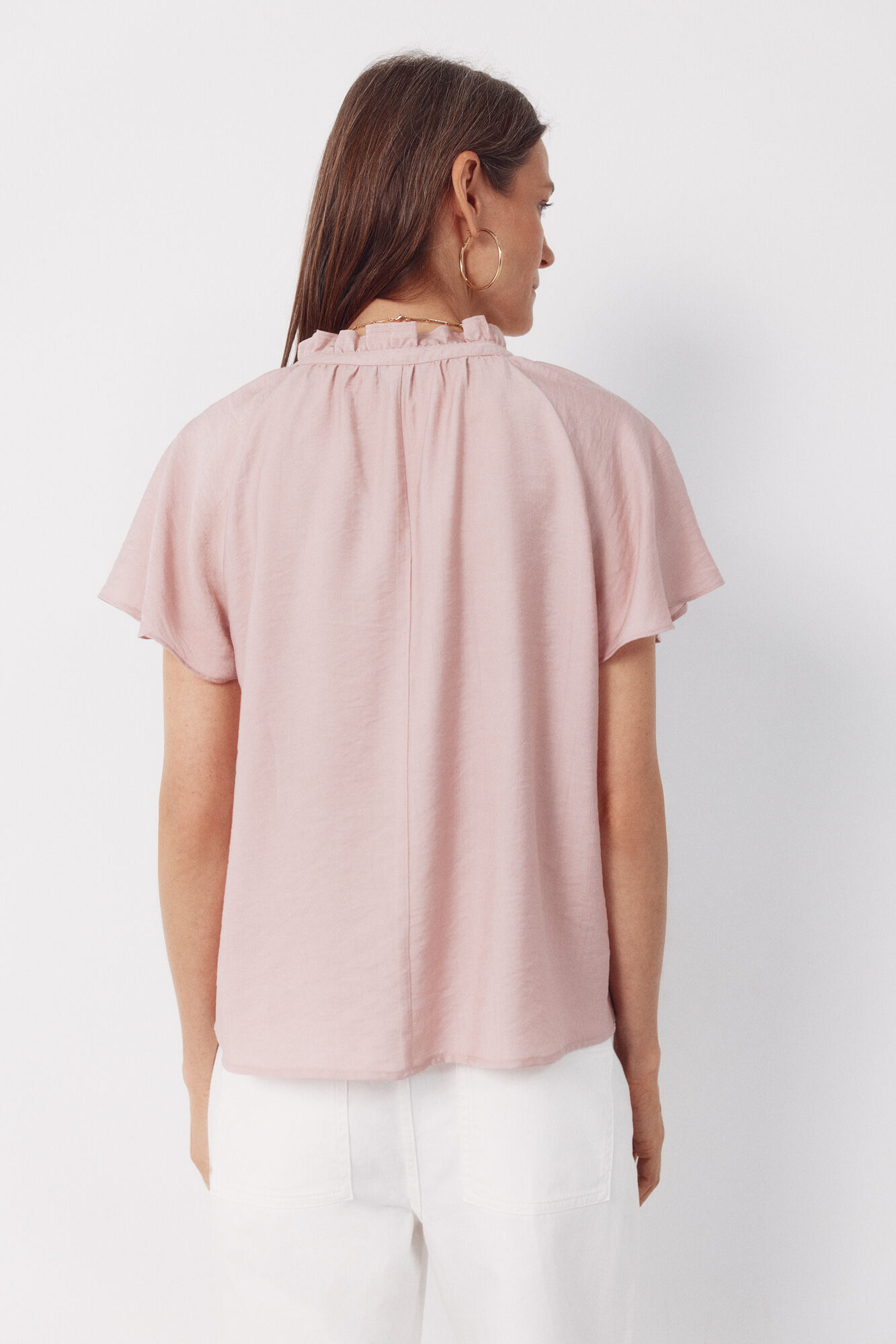 Cortefiel Blusa manga rangl&aacute;n Rosa