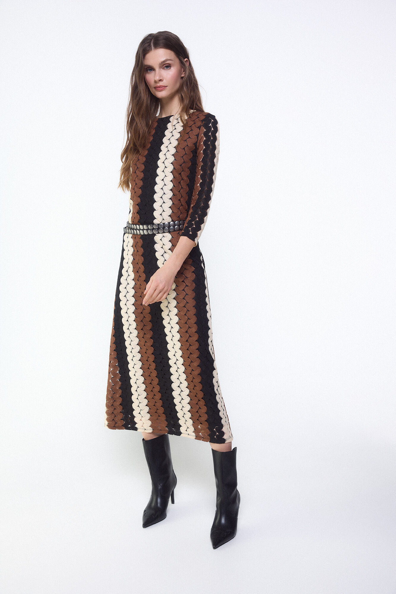 Slowlove Vestido de estructura multicolor Multicolor