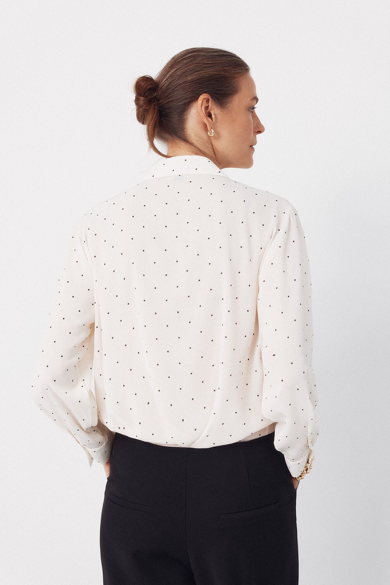 Cortefiel Camisa estampada de tablas Estampado blanco