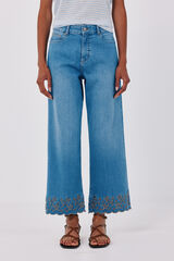 Cortefiel Jeans bajo bordado Azul oscuro