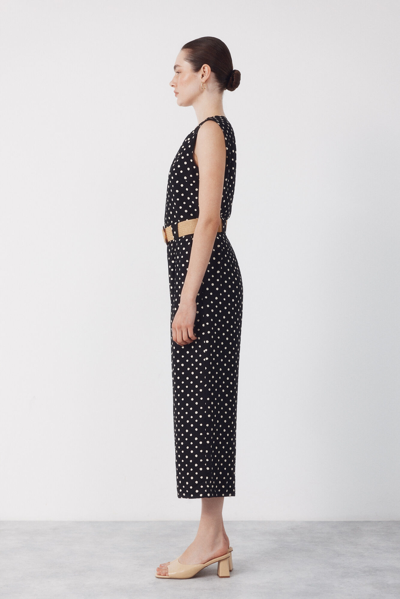 Cortefiel Jumpsuit con cintur&oacute;n