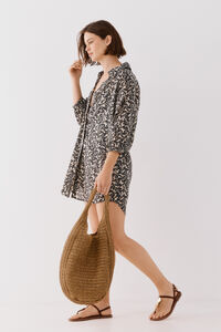 Cortefiel Caft&aacute;n t&uacute;nica estampado