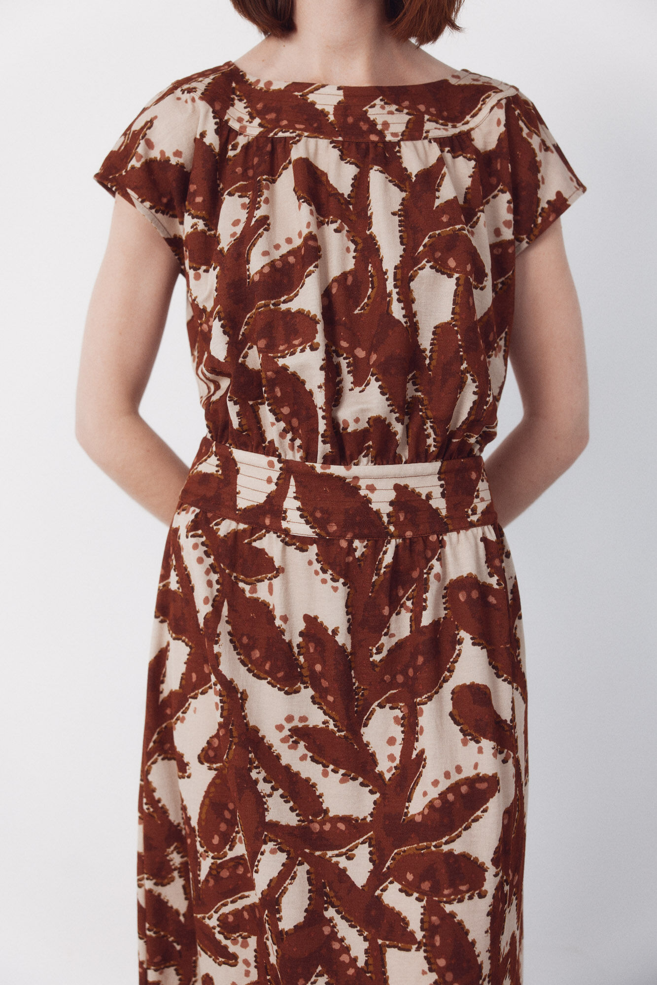 Cortefiel Vestido de piqu&eacute; estampado Multicolor