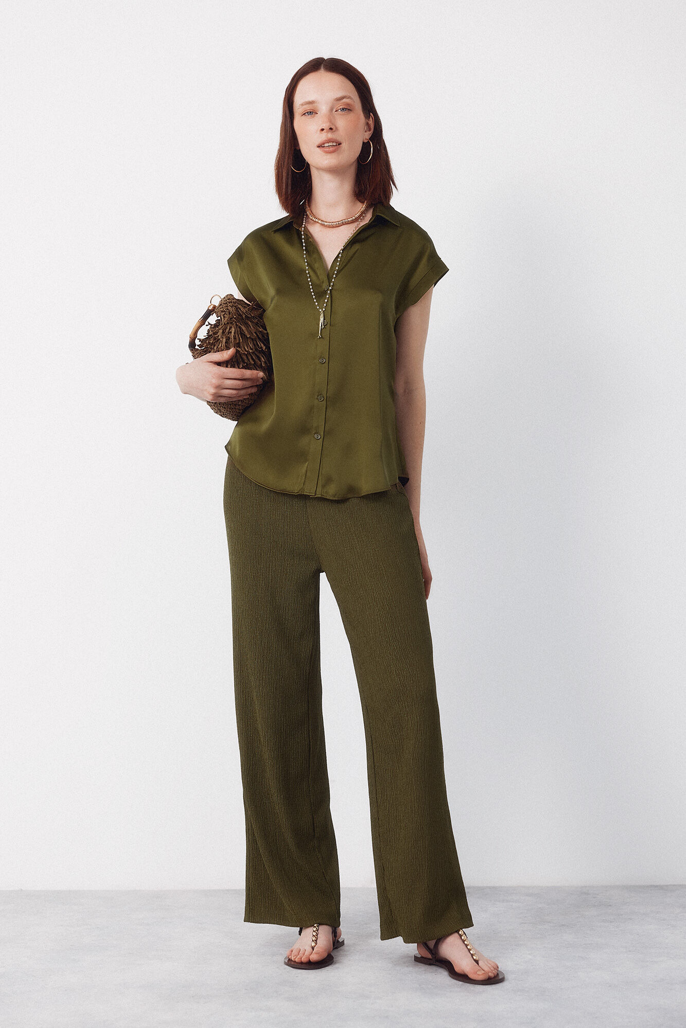 Cortefiel Camisa satinada