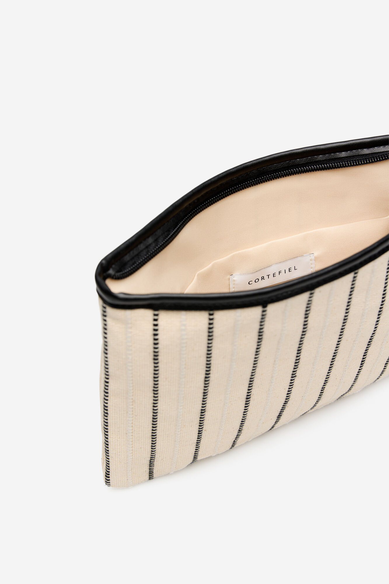 Cortefiel Estuche rayas Estampado blanco