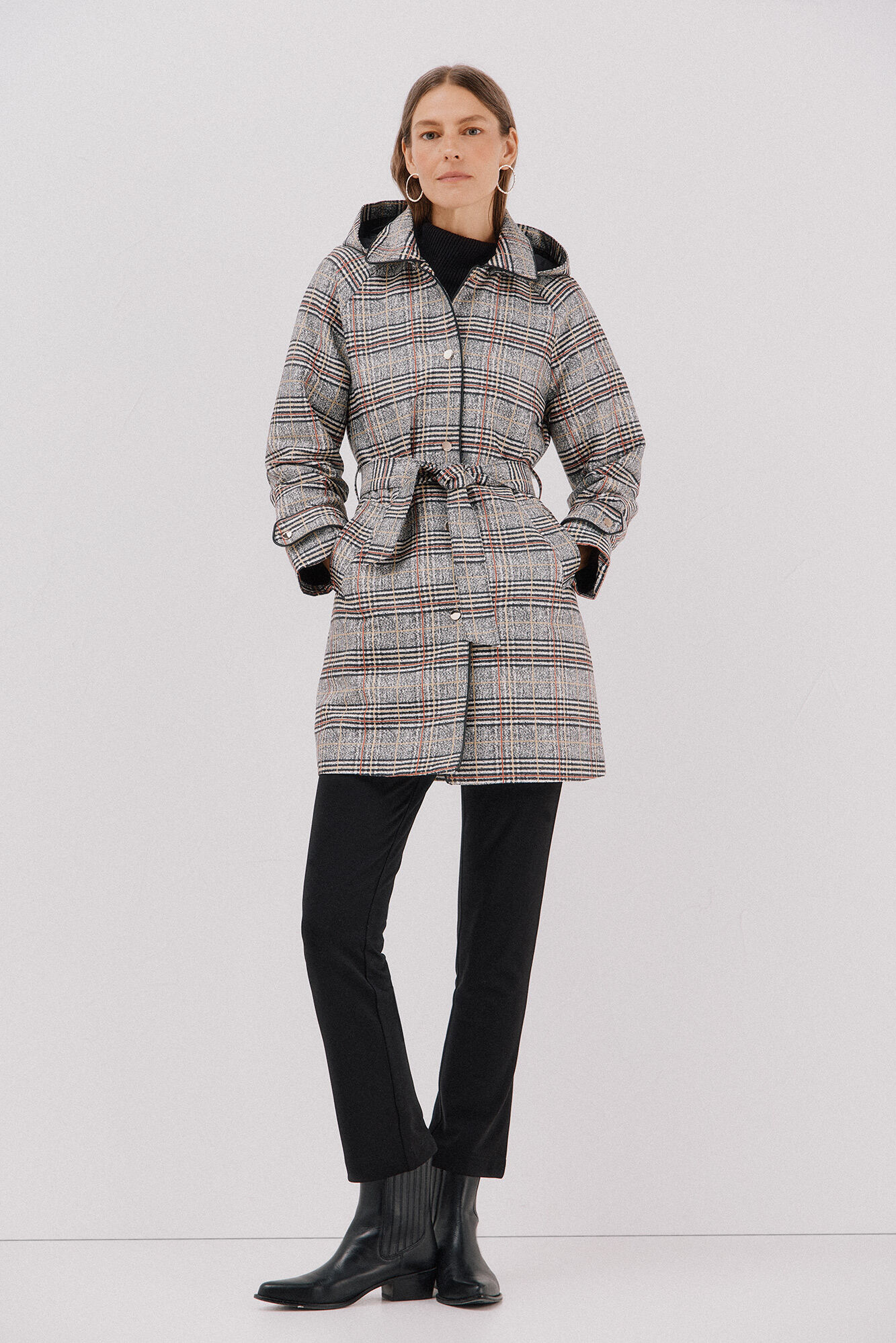 Cortefiel Gabardina con tejido satinado Multicolor