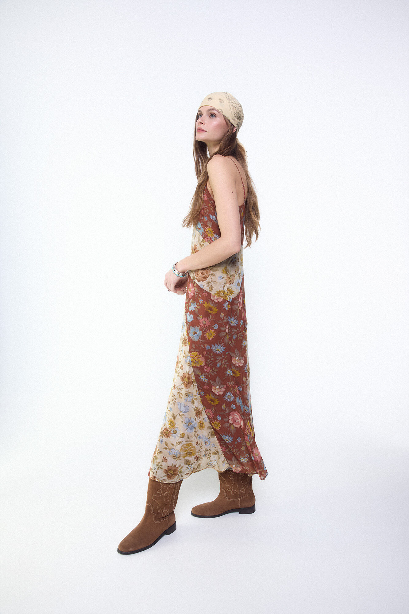 Slowlove Vestido estampado combinado Multicolor