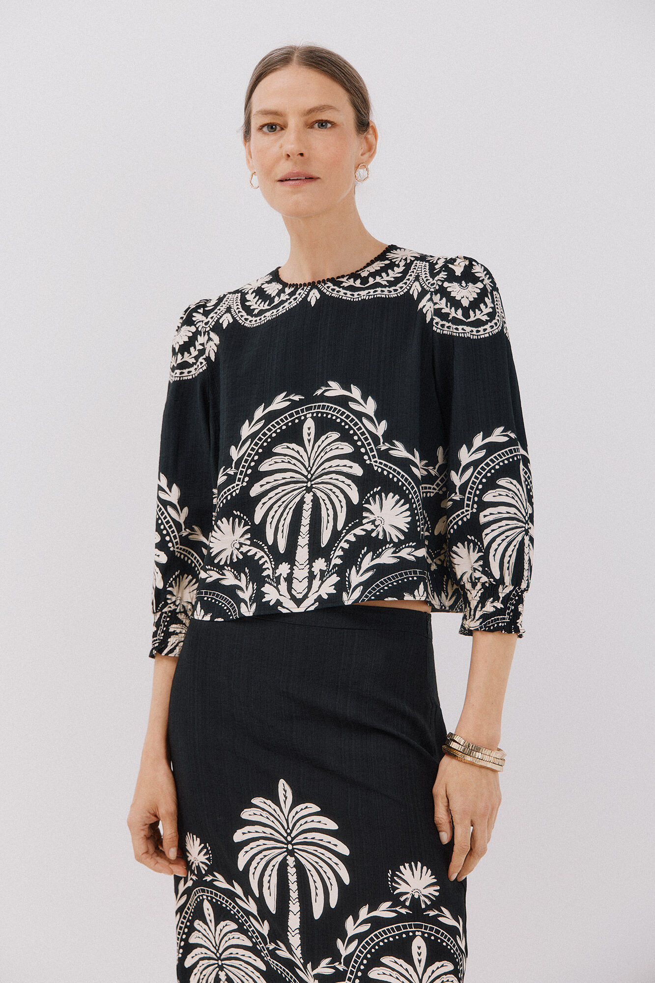 Cortefiel Blusa estampada