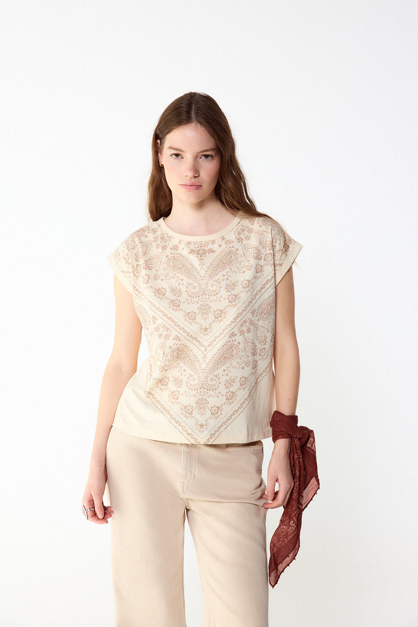 Slowlove Playera estampado bandana