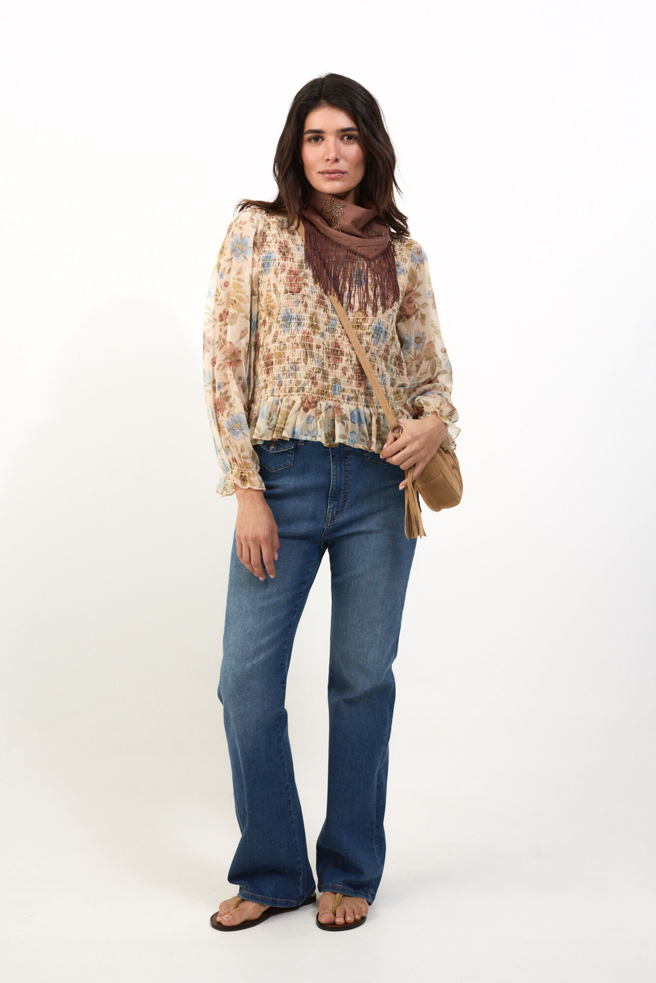 Slowlove Jeans campana con bolsillos