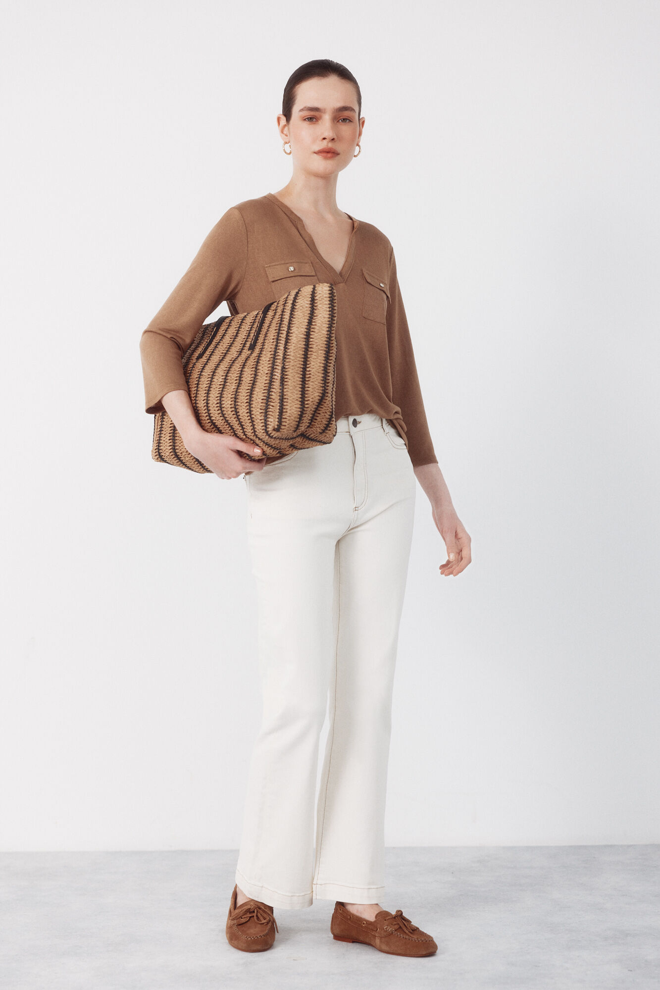 Cortefiel Camiseta bolsillos