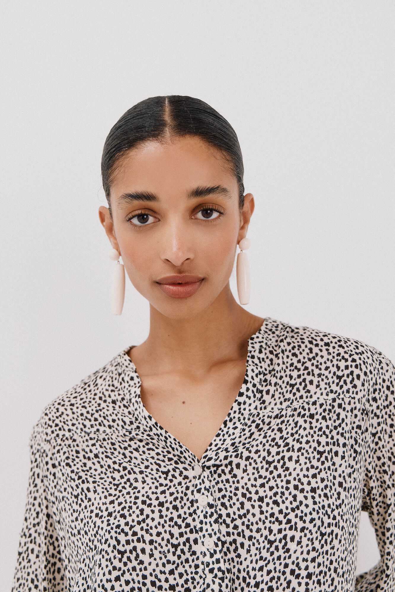 Cortefiel Blusa canes&uacute; delantro