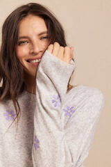 Slowlove Su&eacute;ter bordado Gris