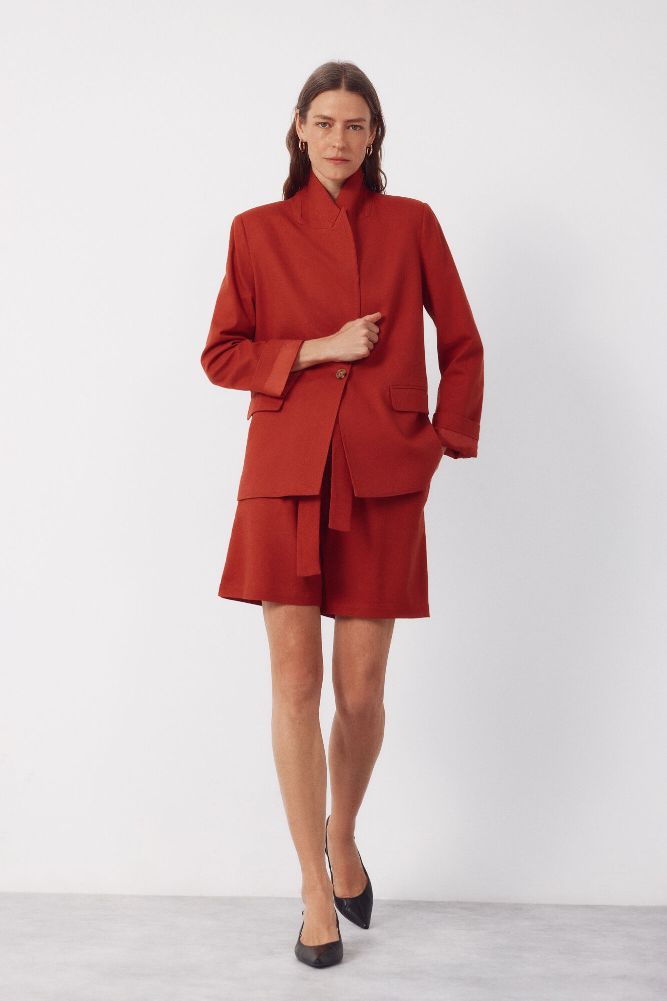 Cortefiel Pantal&oacute;n bermuda de lino