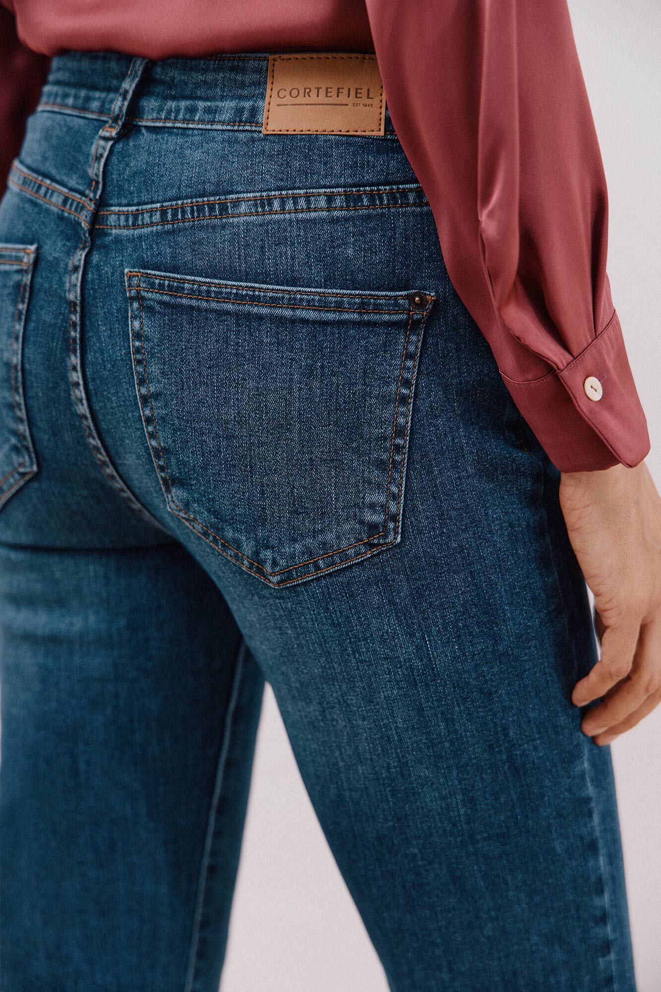 Cortefiel Jeans rectos Azul