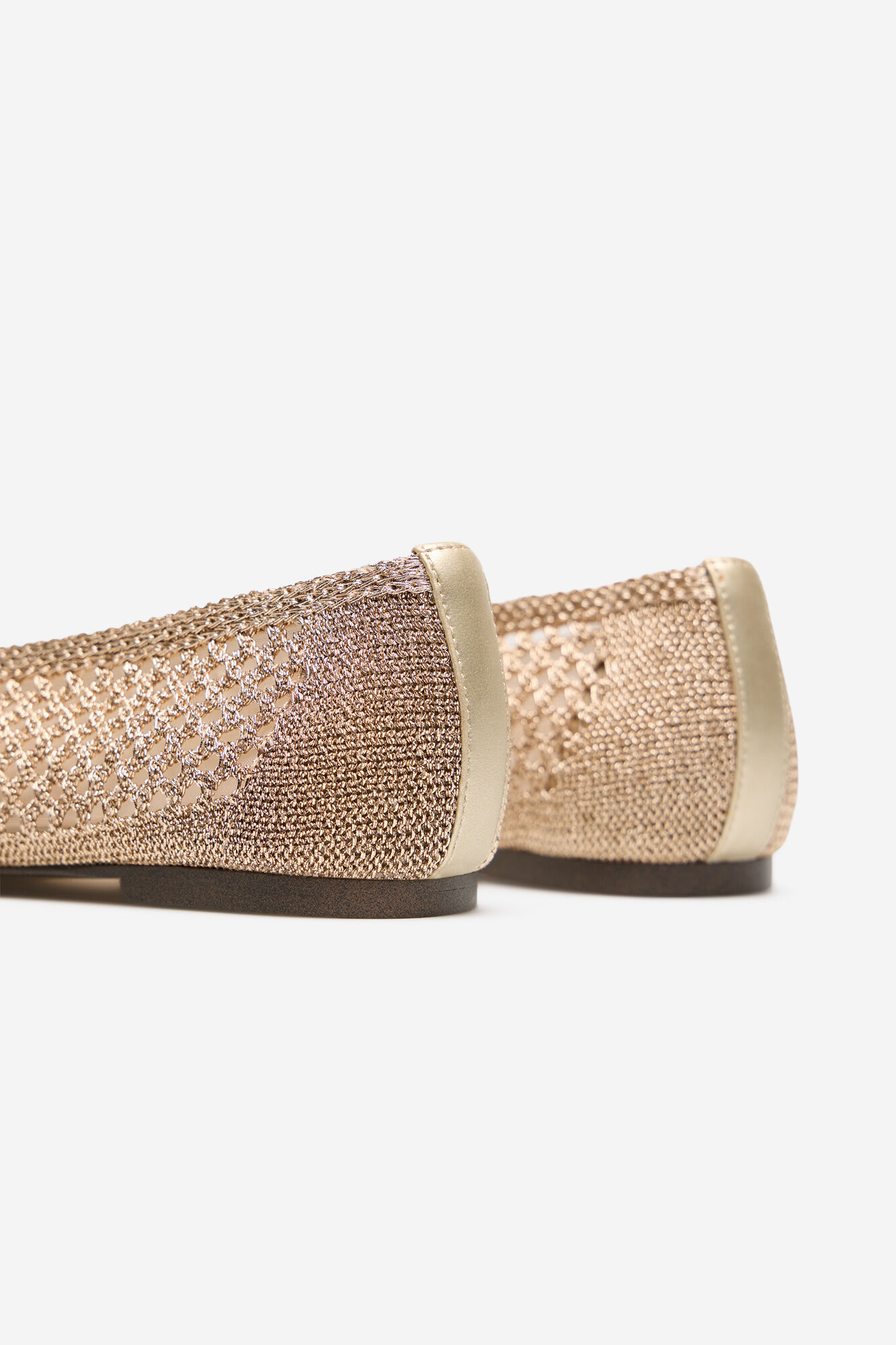 Cortefiel Bailarina con detalle de trenza Amarillo